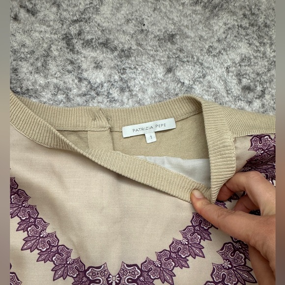 Patrizia Pepe Beige Cardigan/Top with bottoms on the back. Size: L - Picture 4 of 5